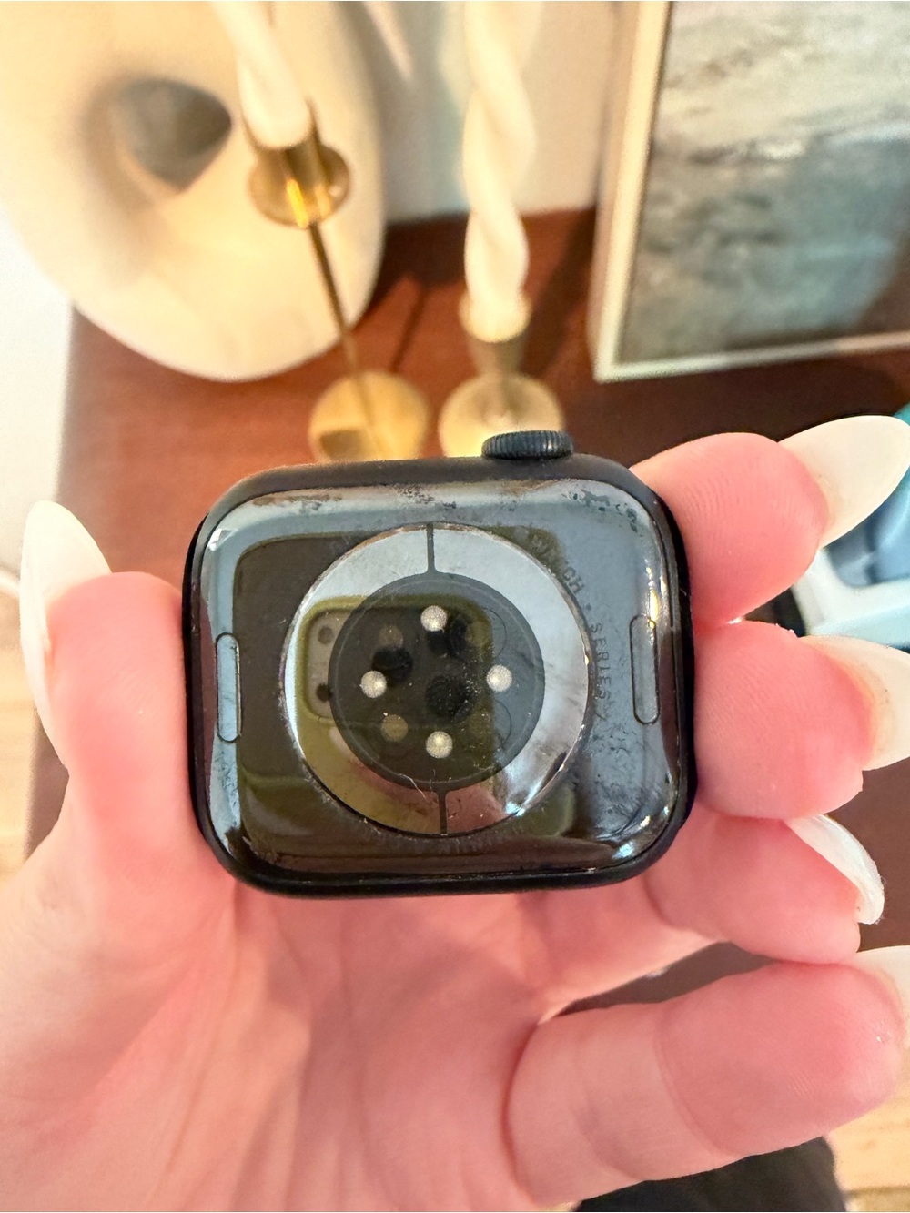 Apple Black Smartwatch Case with Rear Sensor Window